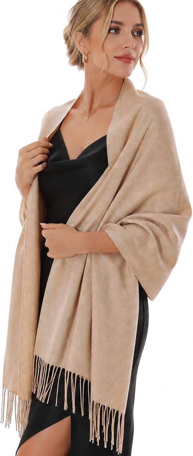 RIIQIICHY Winter Scarfs for Women Pashmina Shawls Wraps for Evening Dresses Large Warm Soft Scarves