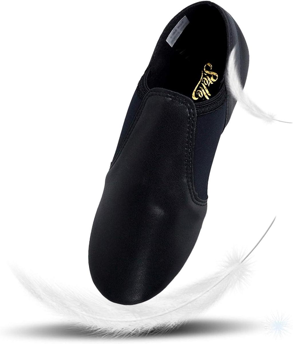 Stelle Jazz Shoes for Girls Genuine Leather Slip-On Dance Shoes