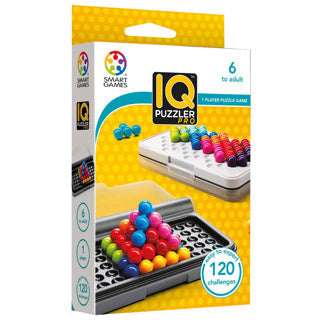 Smartgames IQ Puzzler Pro - logical thinking game travel puzzle - 120 assignments in 2D and 3D - educational solo game for children and adults - from 6 years