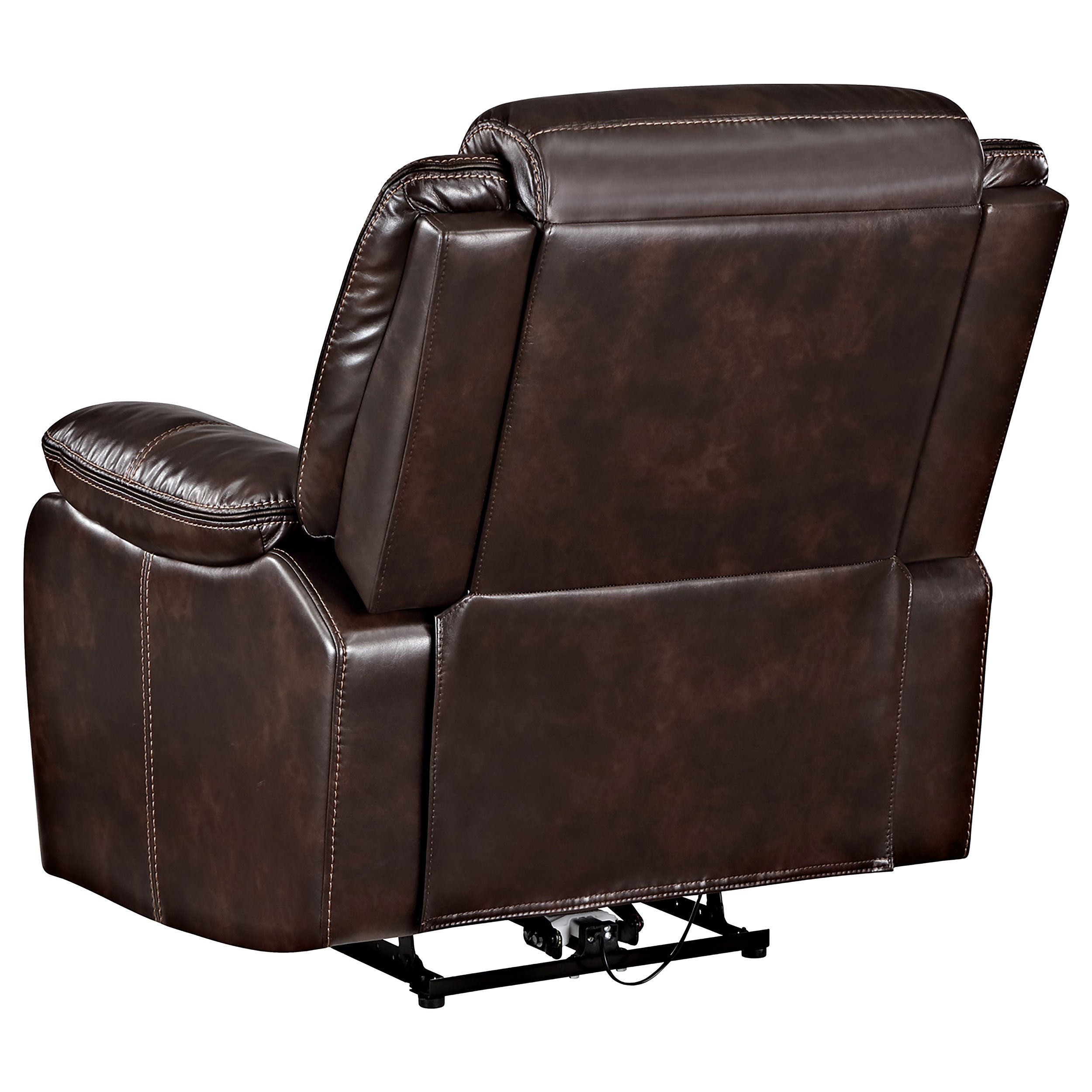 Sycamore Upholstered Power Recliner Chair Dark Brown