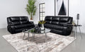 Camila 2-piece Upholstered Reclining Sofa Set Black