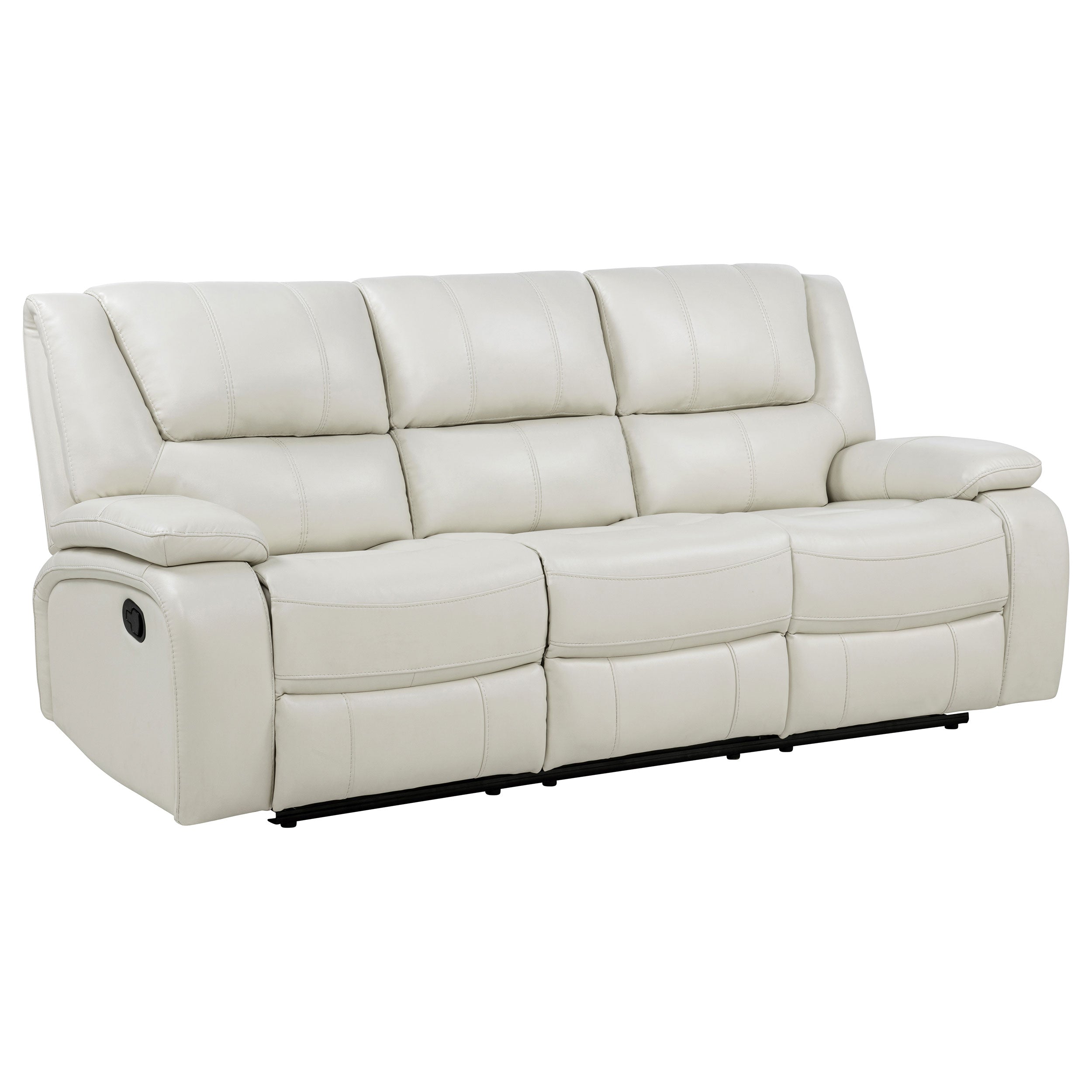 Camila Upholstered Motion Reclining Sofa White