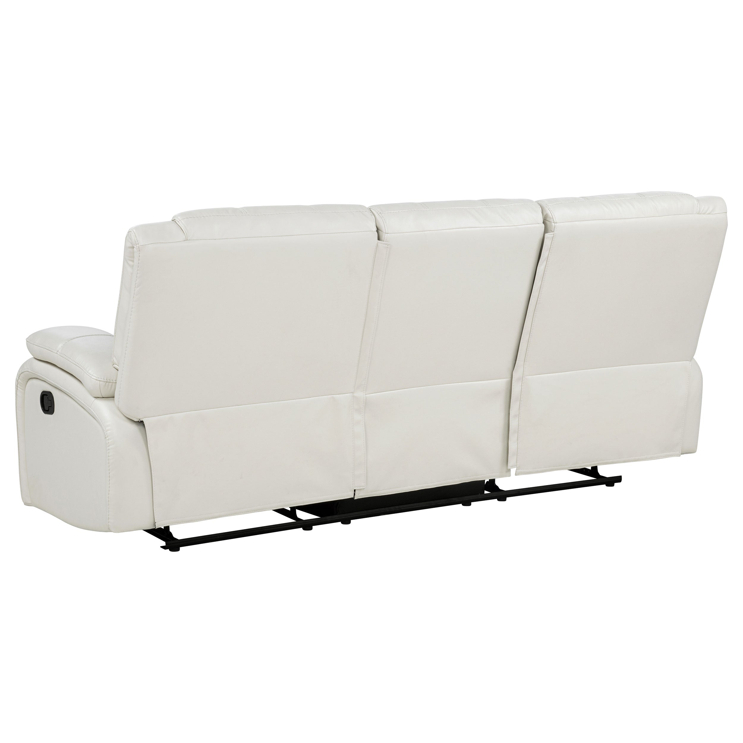 Camila Upholstered Motion Reclining Sofa White