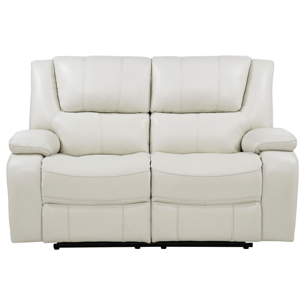 Camila Upholstered Motion Reclining Loveseat White