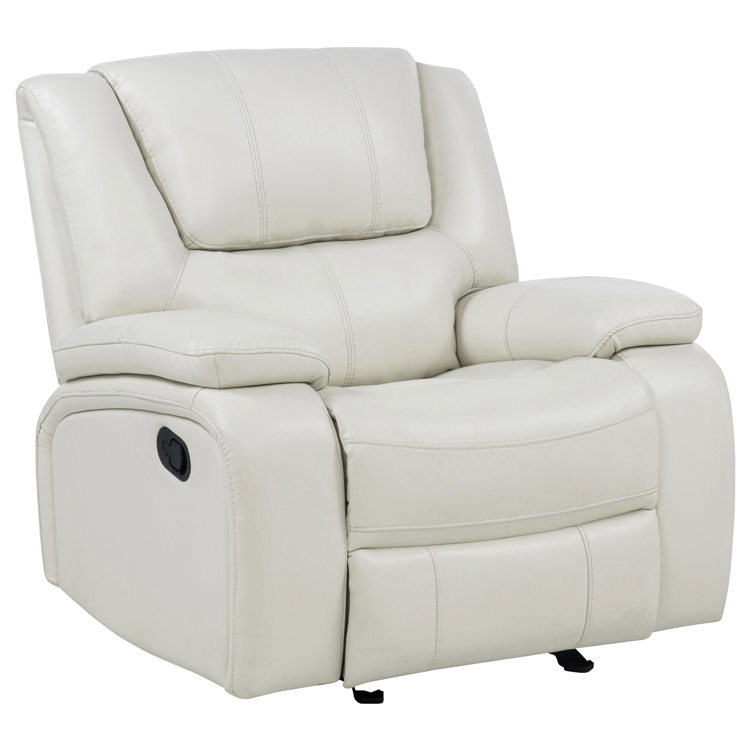 Camila Upholstered Glider Recliner Chair White