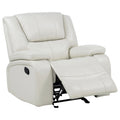 Camila Upholstered Glider Recliner Chair White