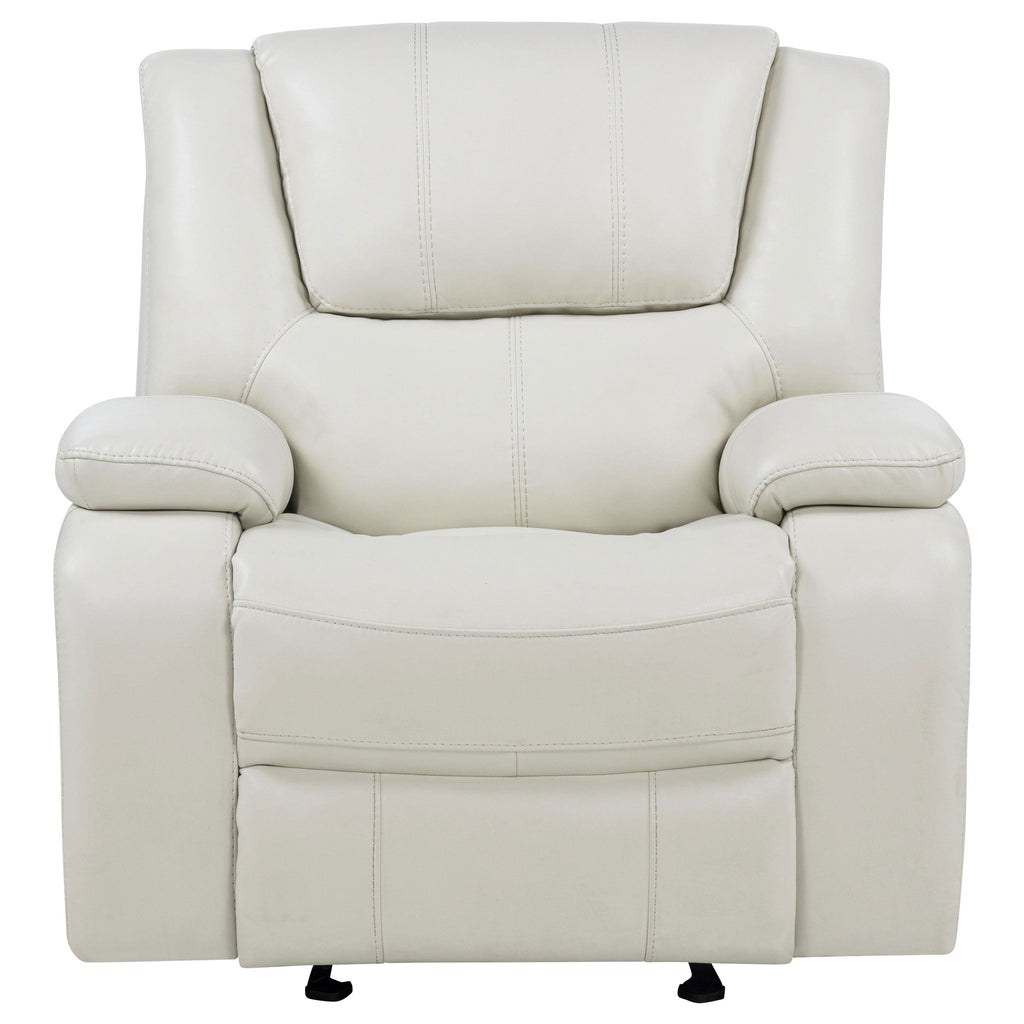 Camila Upholstered Glider Recliner Chair White