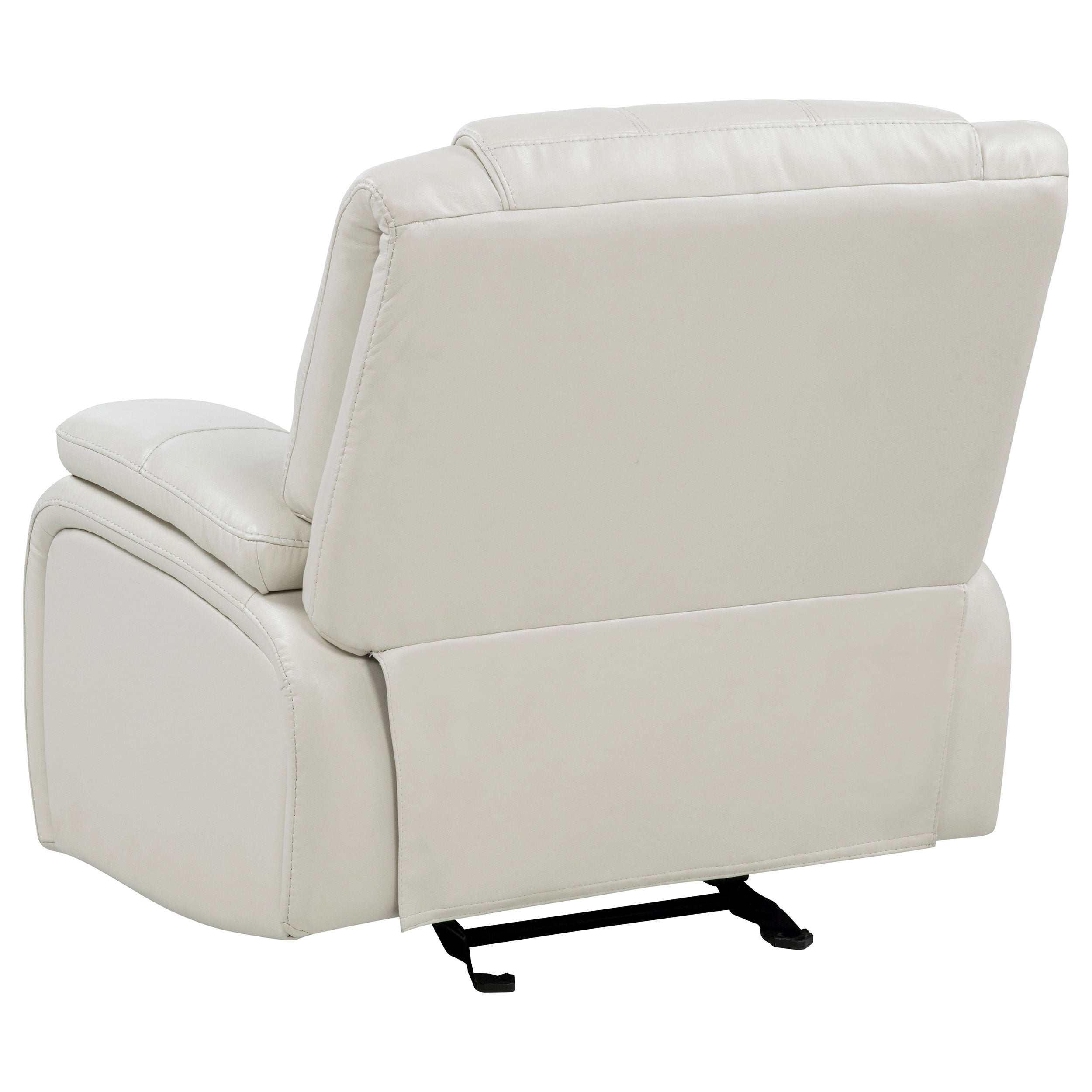 Camila Upholstered Glider Recliner Chair White