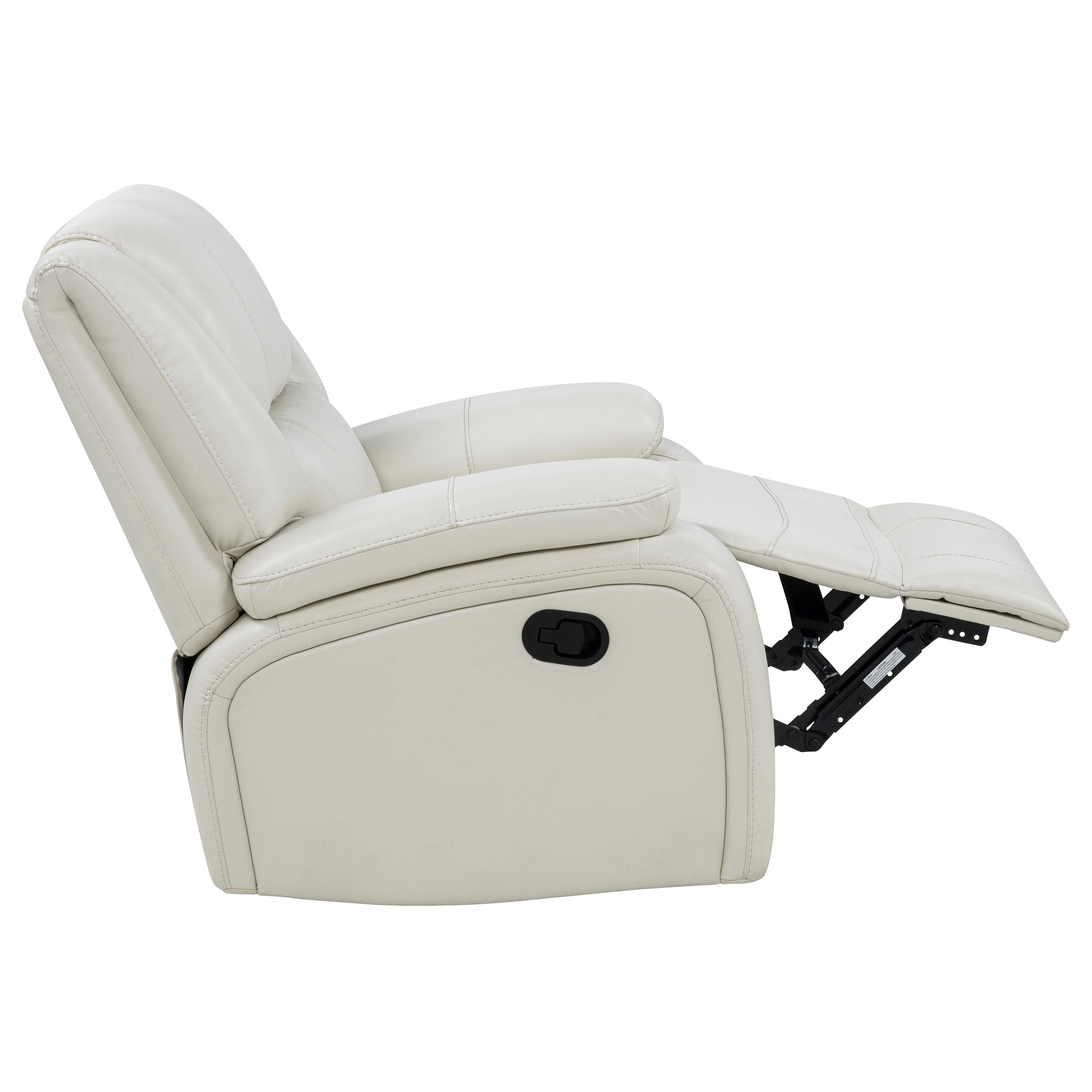 Camila Upholstered Glider Recliner Chair White