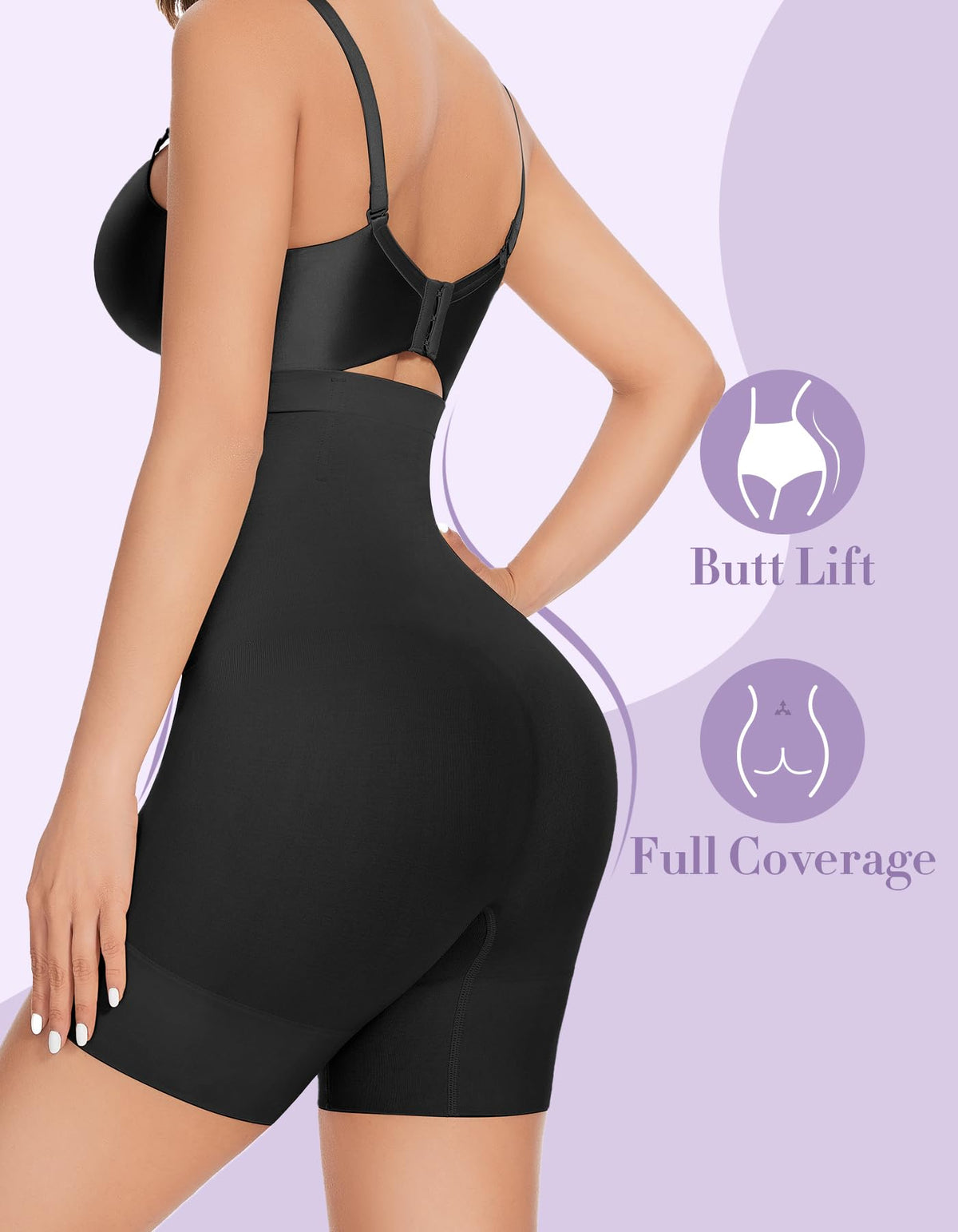YADIFEN Womens Shapewear Tummy Control Shorts, High Waisted Body Shaper