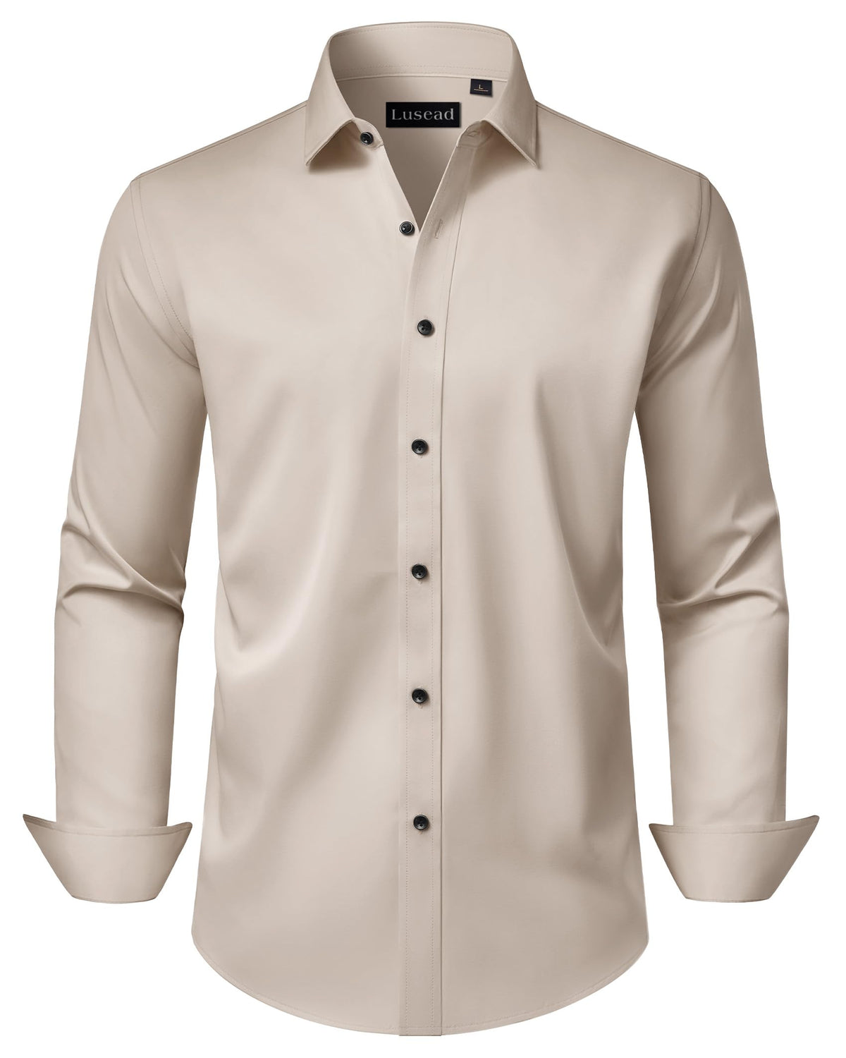 Men's Dress Shirts Long Sleeve Stretch Wrinkle Free Wedding Formal Business Button Down Shirt