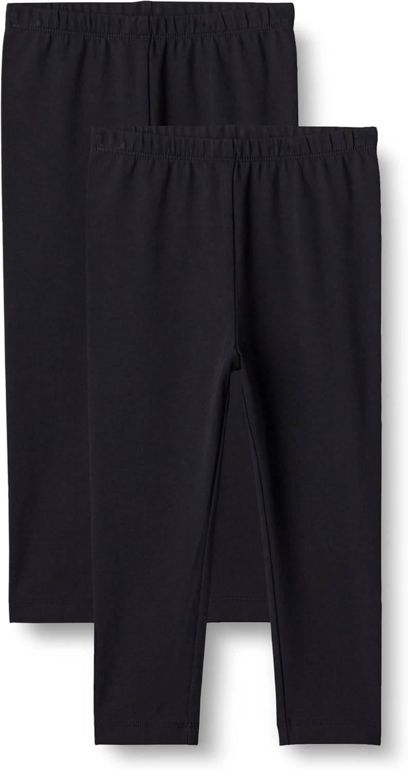Amazon Essentials Girls' Cotton Stretch Leggings, Multipacks