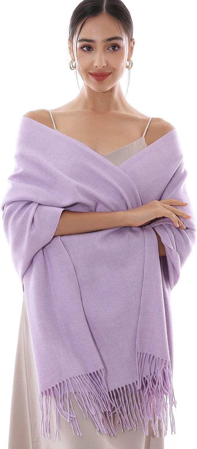 RIIQIICHY Winter Scarfs for Women Pashmina Shawls Wraps for Evening Dresses Large Warm Soft Scarves