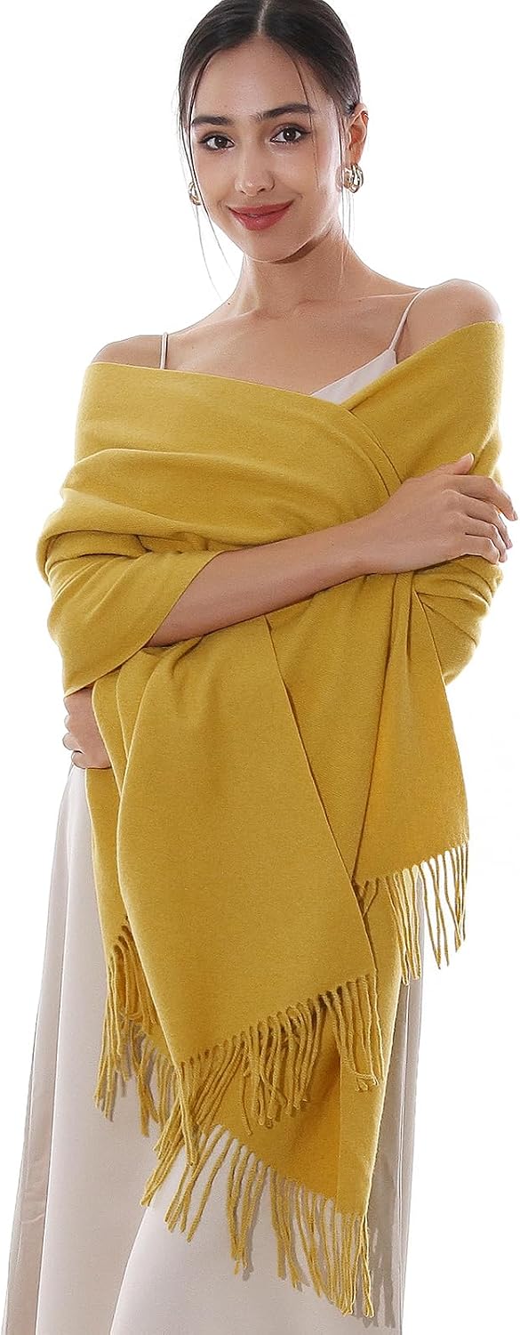 RIIQIICHY Winter Scarfs for Women Pashmina Shawls Wraps for Evening Dresses Large Warm Soft Scarves