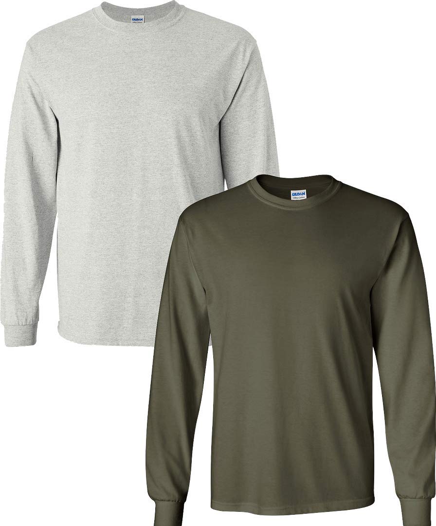 Gildan Adult Ultra Cotton Long Sleeve T-Shirt, Style G2400, Multipack