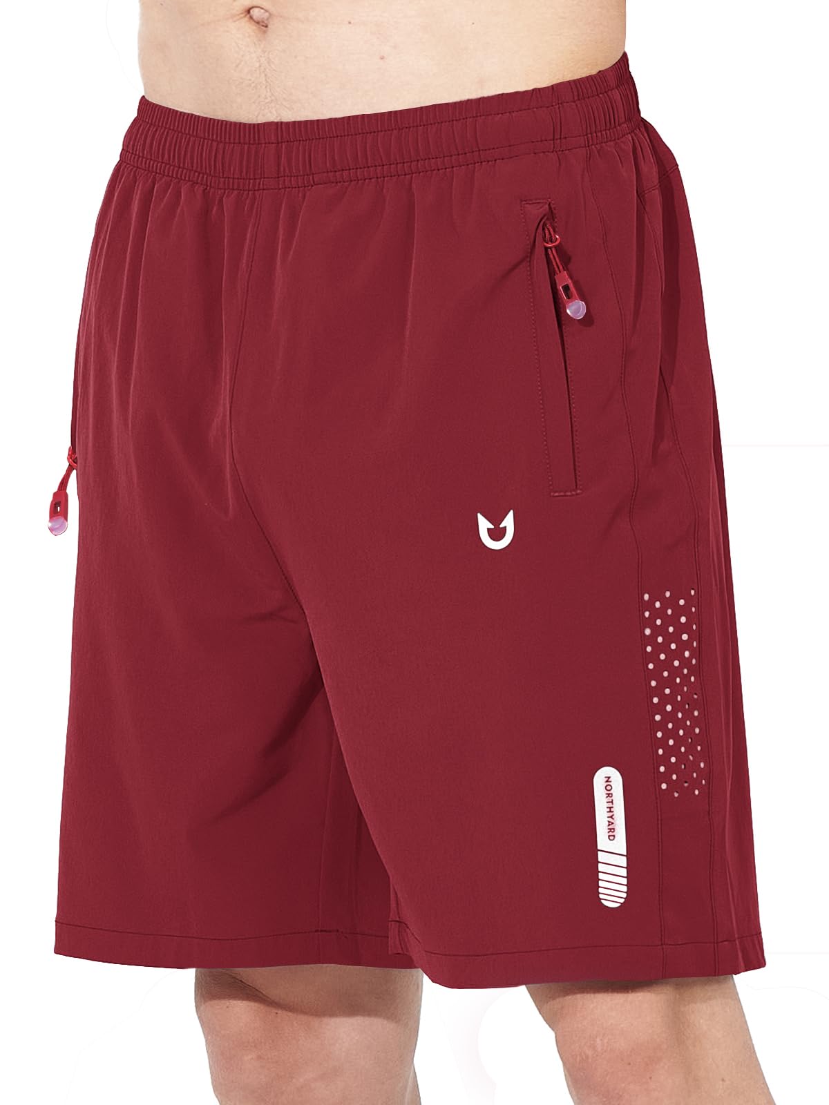 NORTHYARD Men's Athletic Running Shorts Gym Workout 7"/9"/5" Zipper Pockets
