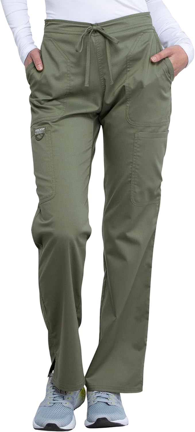 Cherokee WW Revolution Scrub Pants for Women Mid Rise Flare Pant 5 Pockets