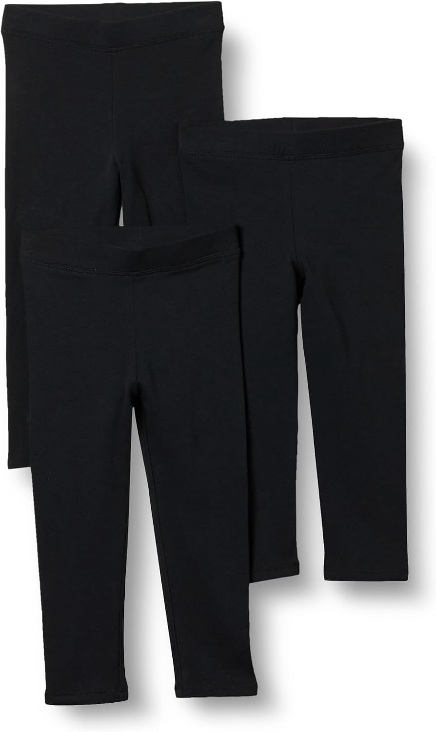 Amazon Essentials Girls' Cotton Stretch Leggings, Multipacks