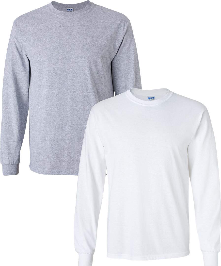 Gildan Adult Ultra Cotton Long Sleeve T-Shirt, Style G2400, Multipack