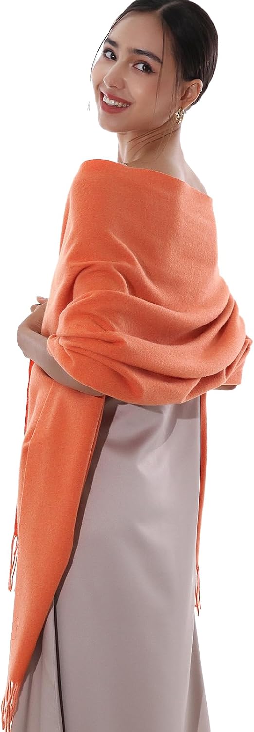 RIIQIICHY Winter Scarfs for Women Pashmina Shawls Wraps for Evening Dresses Large Warm Soft Scarves