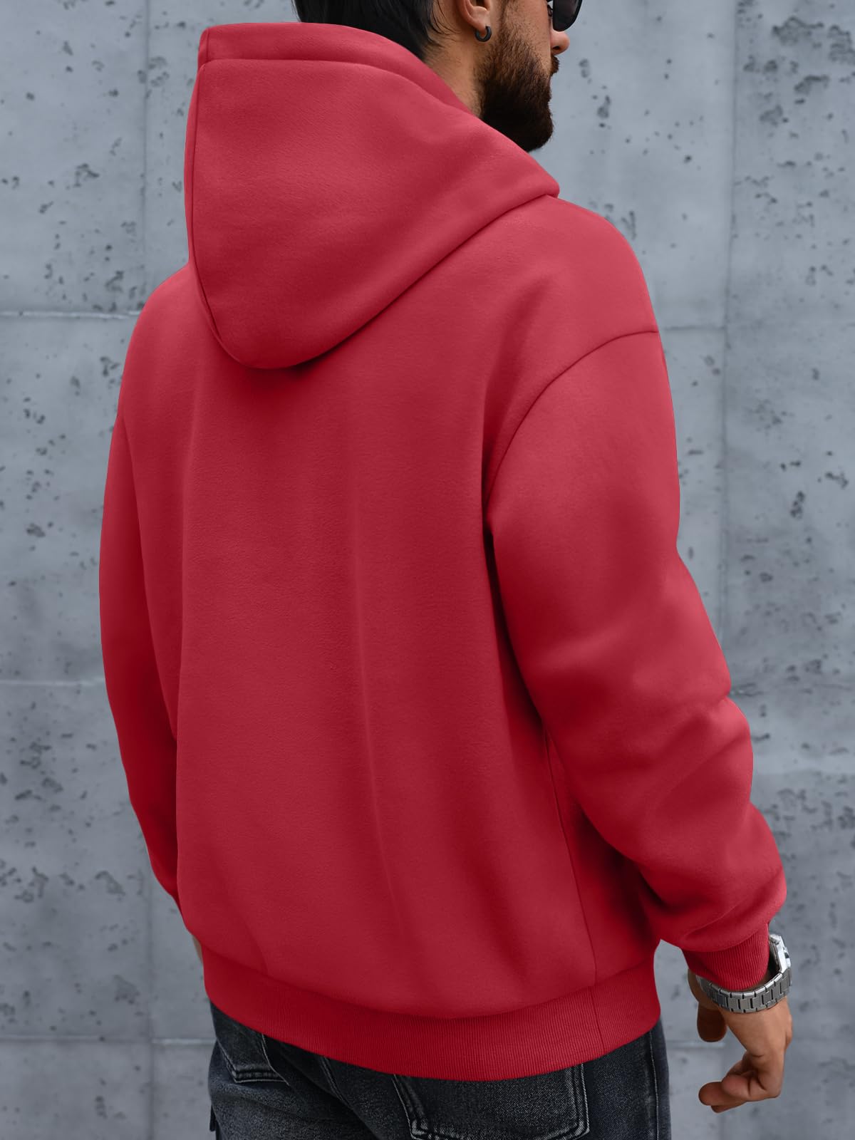 EFAN Mens Oversized Hoodies Fleece Lined Sweatshirts