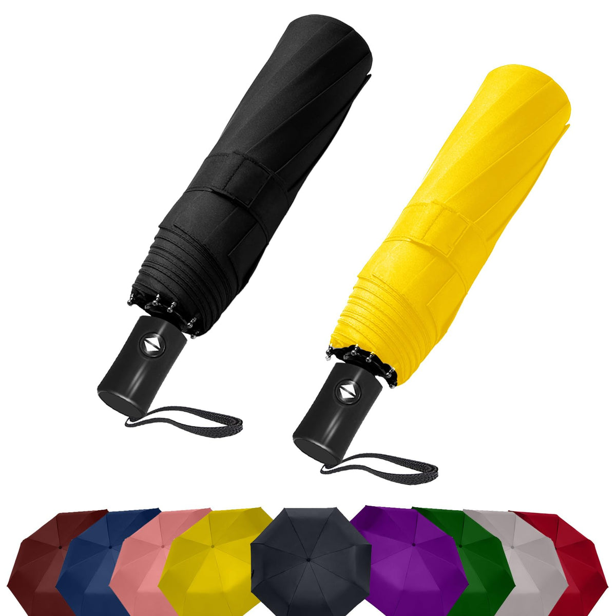 SIEPASA Windproof Travel Umbrella - Automatic Compact Folding Umbrella for Rain, Small Portable Windproof Umbrellas for Men Women and Teenagers (Navy Blue)