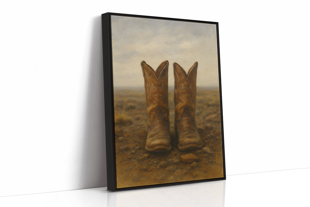 Western Boots Still Life – Cowboy Art Print