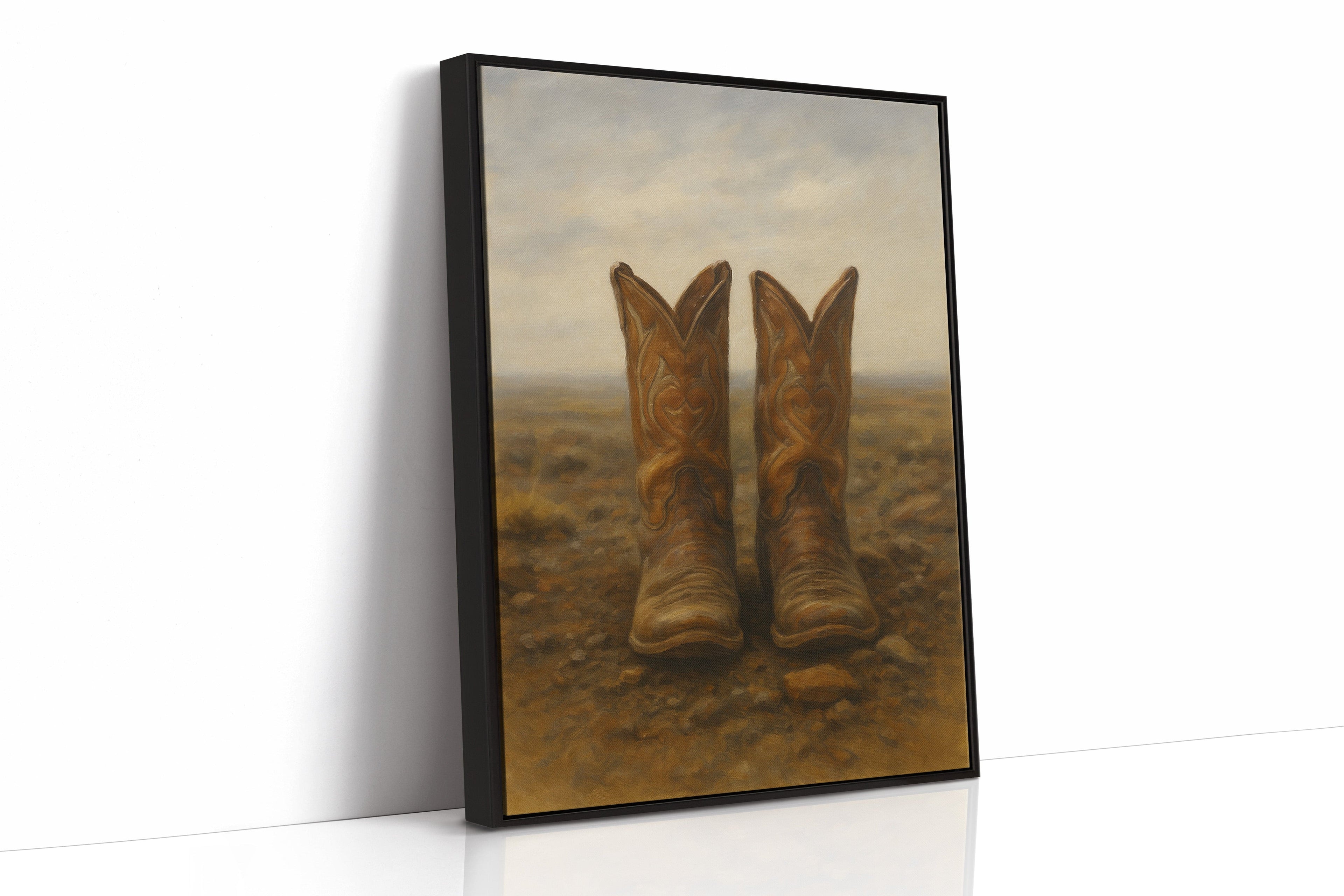 Western Boots Still Life – Cowboy Art Print