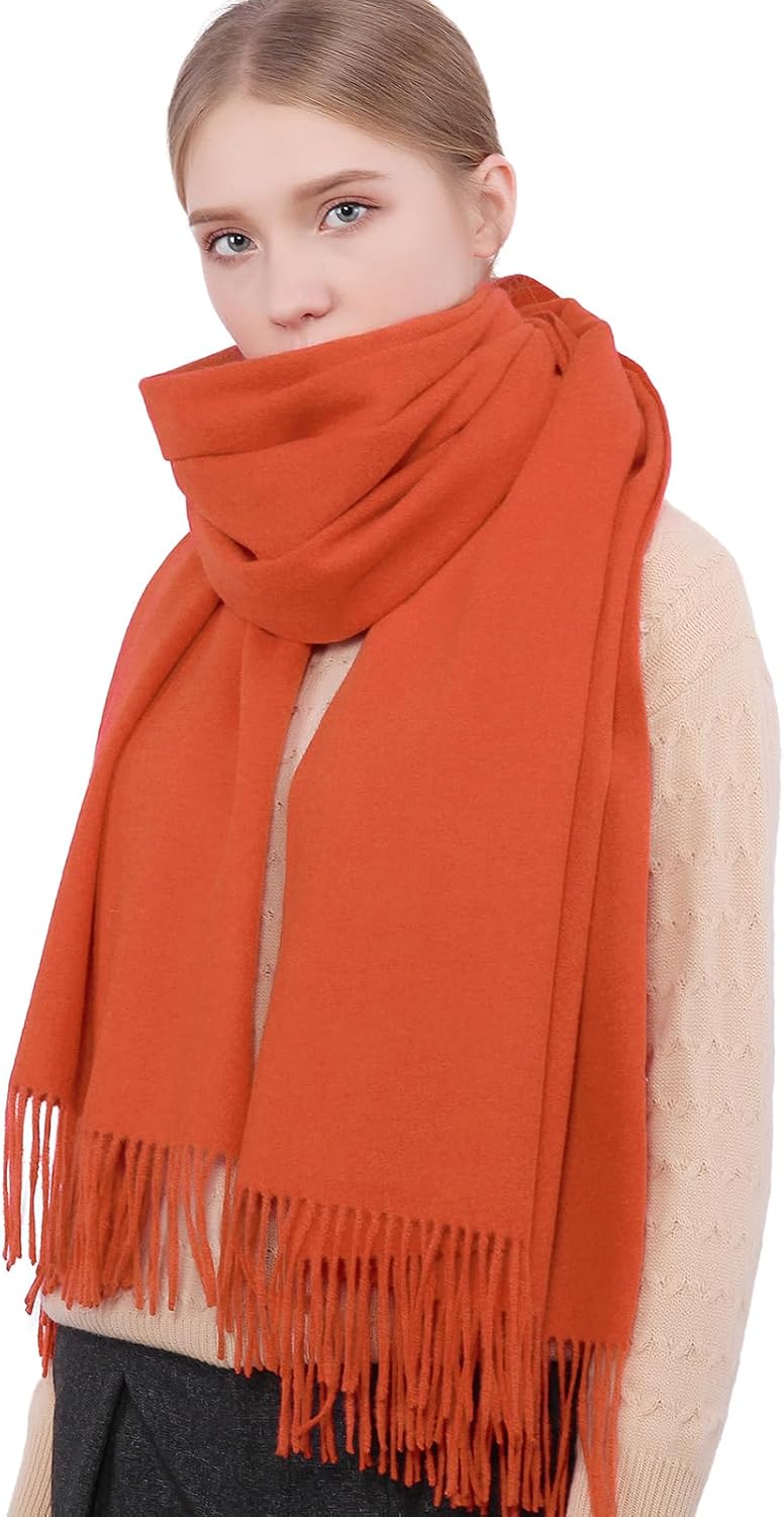 RIIQIICHY Winter Scarfs for Women Pashmina Shawls Wraps for Evening Dresses Large Warm Soft Scarves