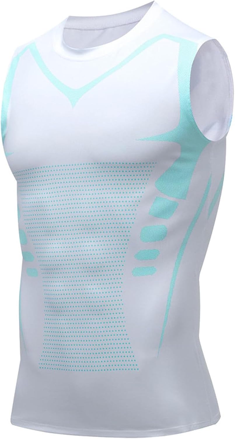 Compression Shirt Men Slimming Body Shaper Vest Crewneck Workout Tank Top