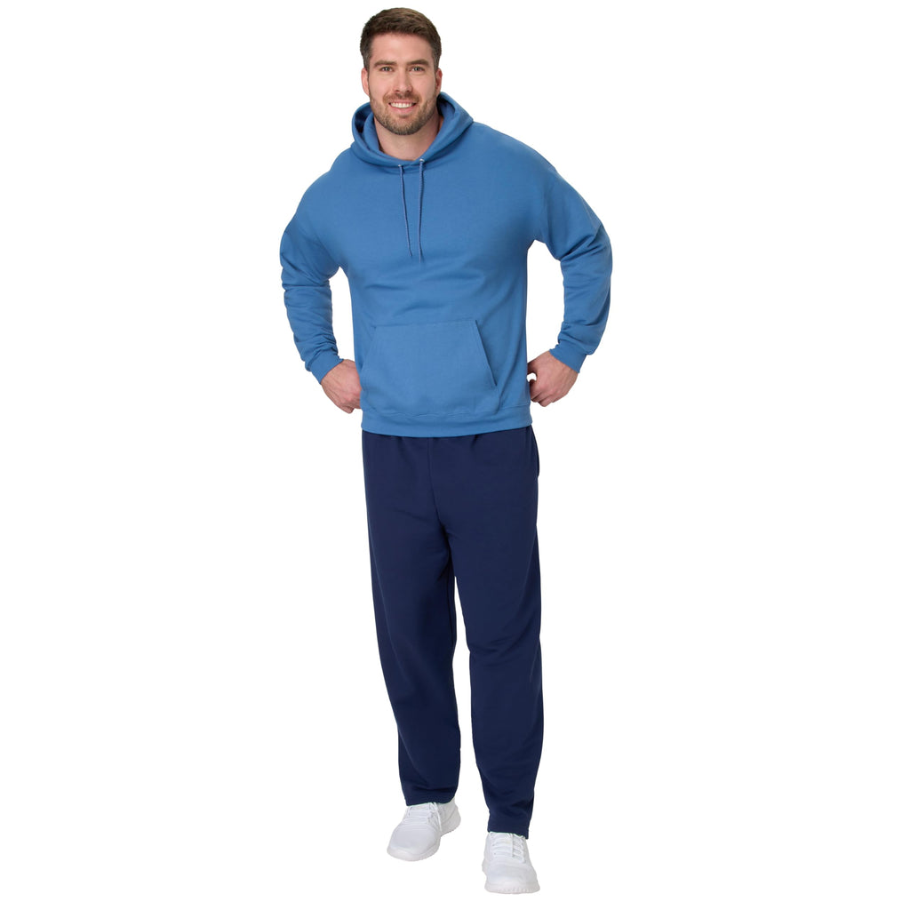 Hanes Men's EcoSmart Sweatpants, Athletic Lounge Pants with Pockets, Open Hem Bottom, Fleece Pants