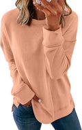 Dokotoo Women's Casual Crew Neck Sweatshirt Loose Long Sleeve Pullover Tops