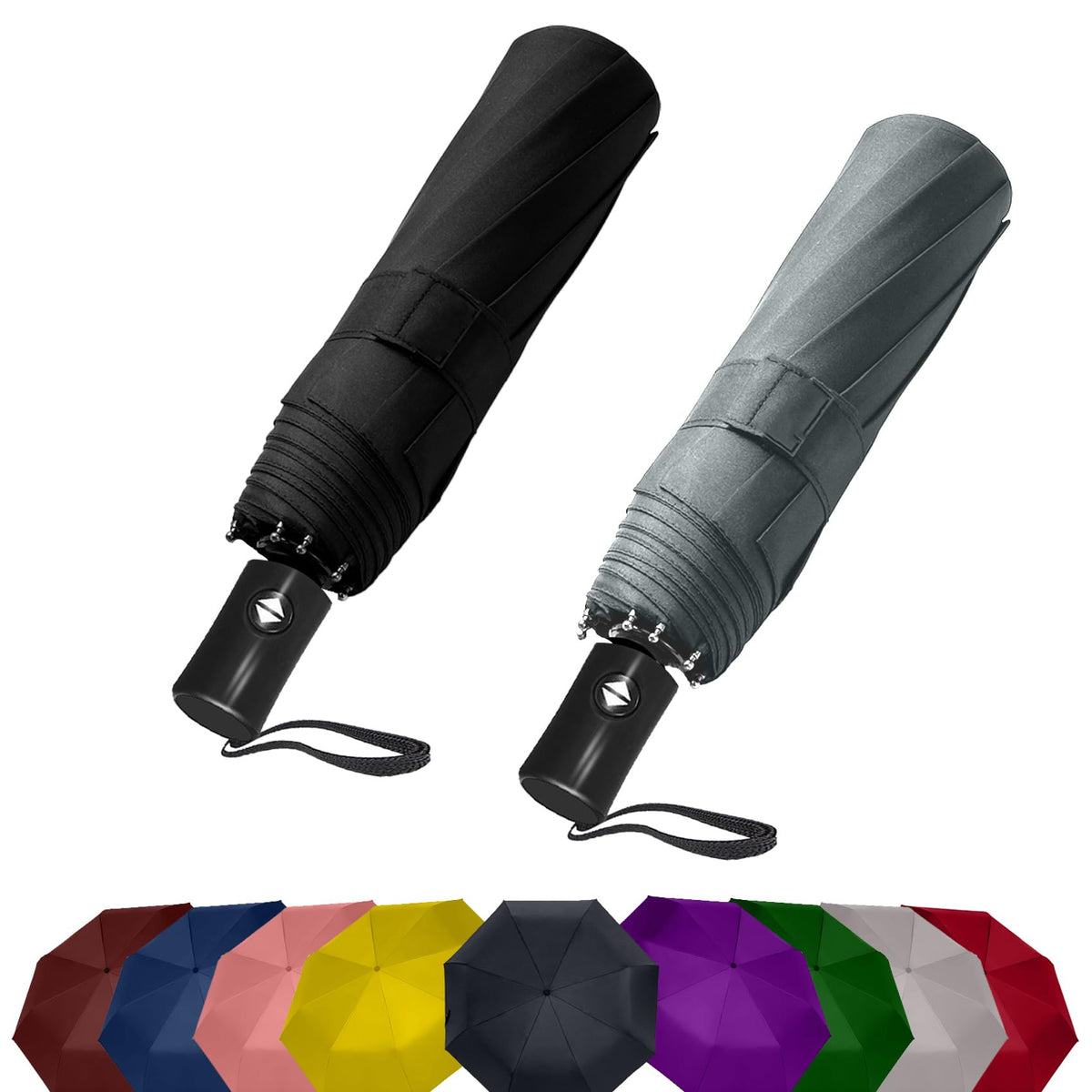 SIEPASA Windproof Travel Umbrella - Automatic Compact Folding Umbrella for Rain, Small Portable Windproof Umbrellas for Men Women and Teenagers (Navy Blue)