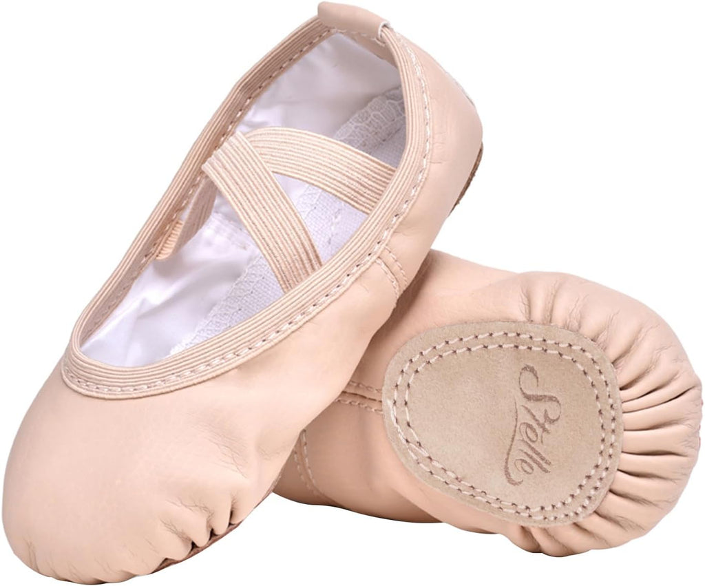 Stelle Ballet Shoes for Girls Toddler Soft Leather Split Sole