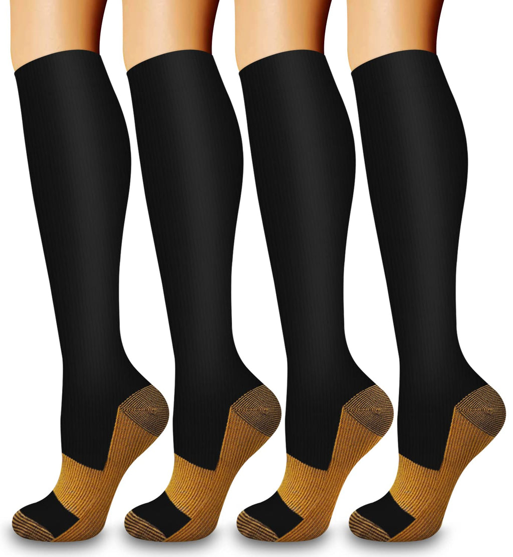 Laite Hebe 4 Pairs-Compression Socks for Women&Men Circulation-Best Support for Nurses,Running,Athletic
