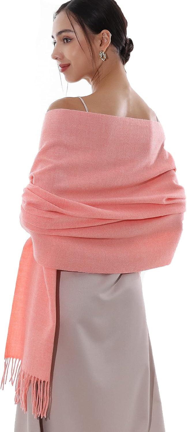 RIIQIICHY Winter Scarfs for Women Pashmina Shawls Wraps for Evening Dresses Large Warm Soft Scarves