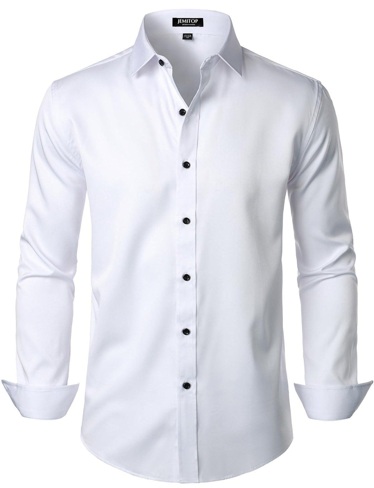 JEMITOP Mens Stretch Wrinkle Free Dress Shirts