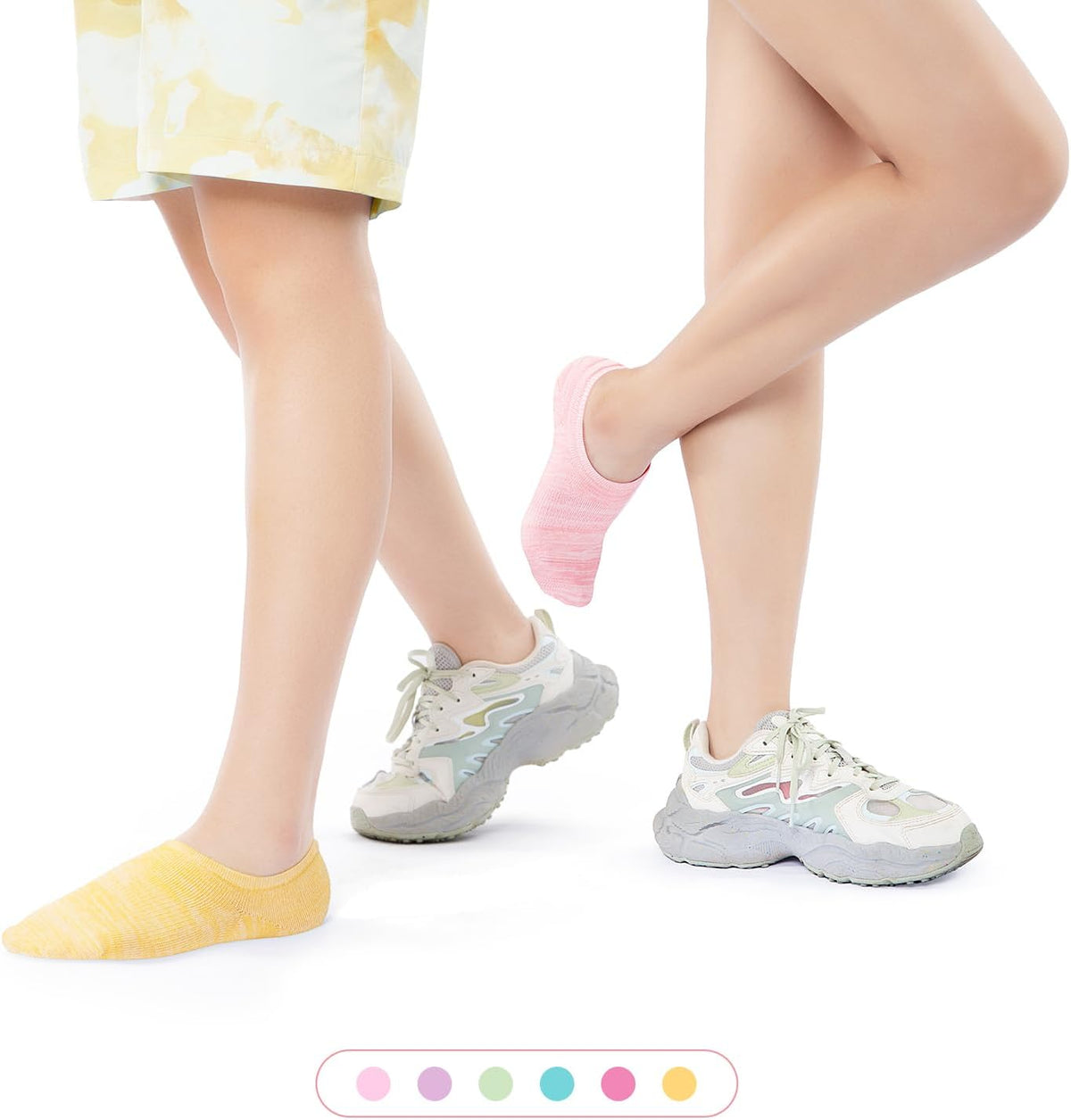 IDEGG Women & Men No Show Low Cut Anti‑Slip Casual Sports Running Socks
