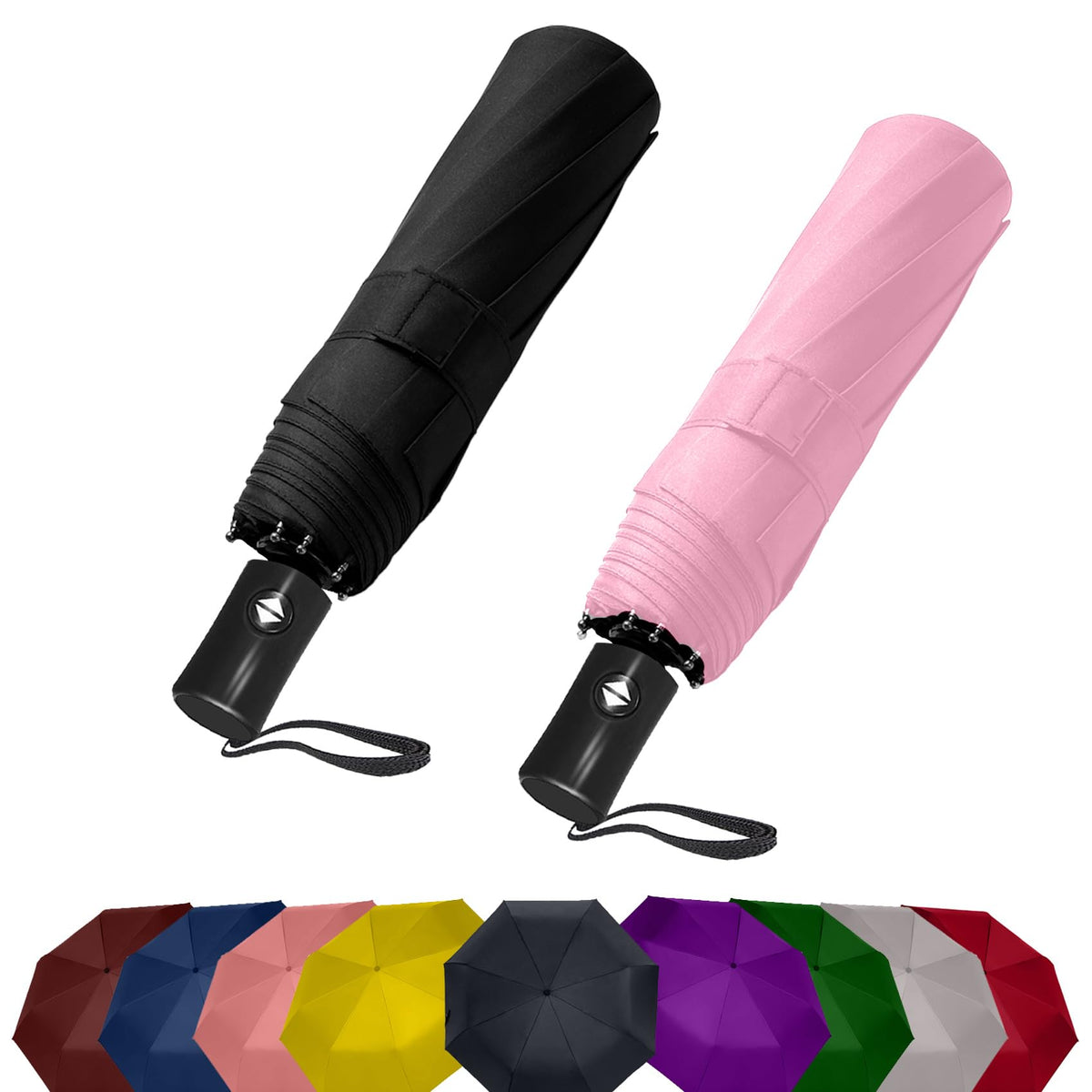 SIEPASA Windproof Travel Umbrella - Automatic Compact Folding Umbrella for Rain, Small Portable Windproof Umbrellas for Men Women and Teenagers (Navy Blue)