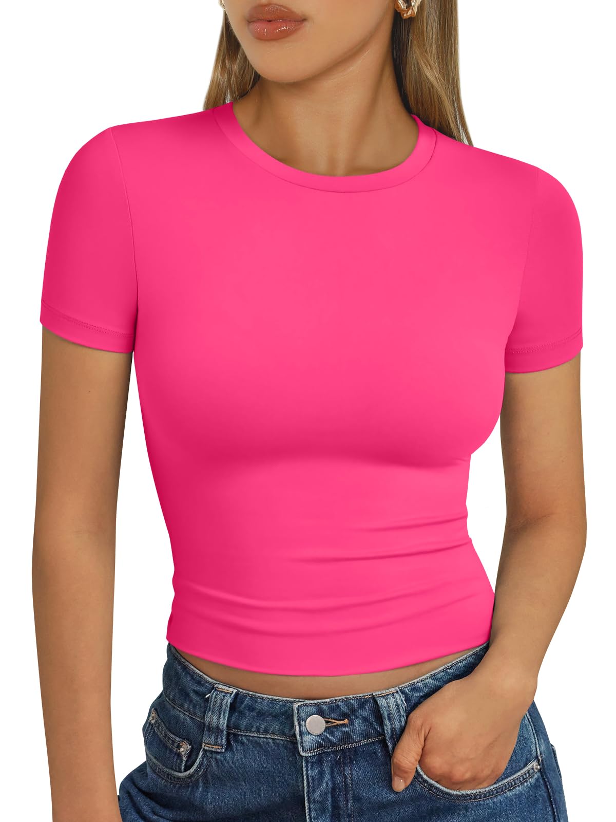 Trendy Queen Womens Short Sleeve T Shirt Basic Summer Top
