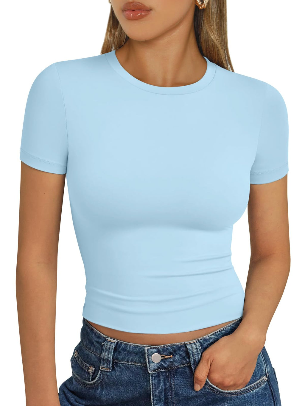 Trendy Queen Womens Short Sleeve T Shirt Basic Summer Top
