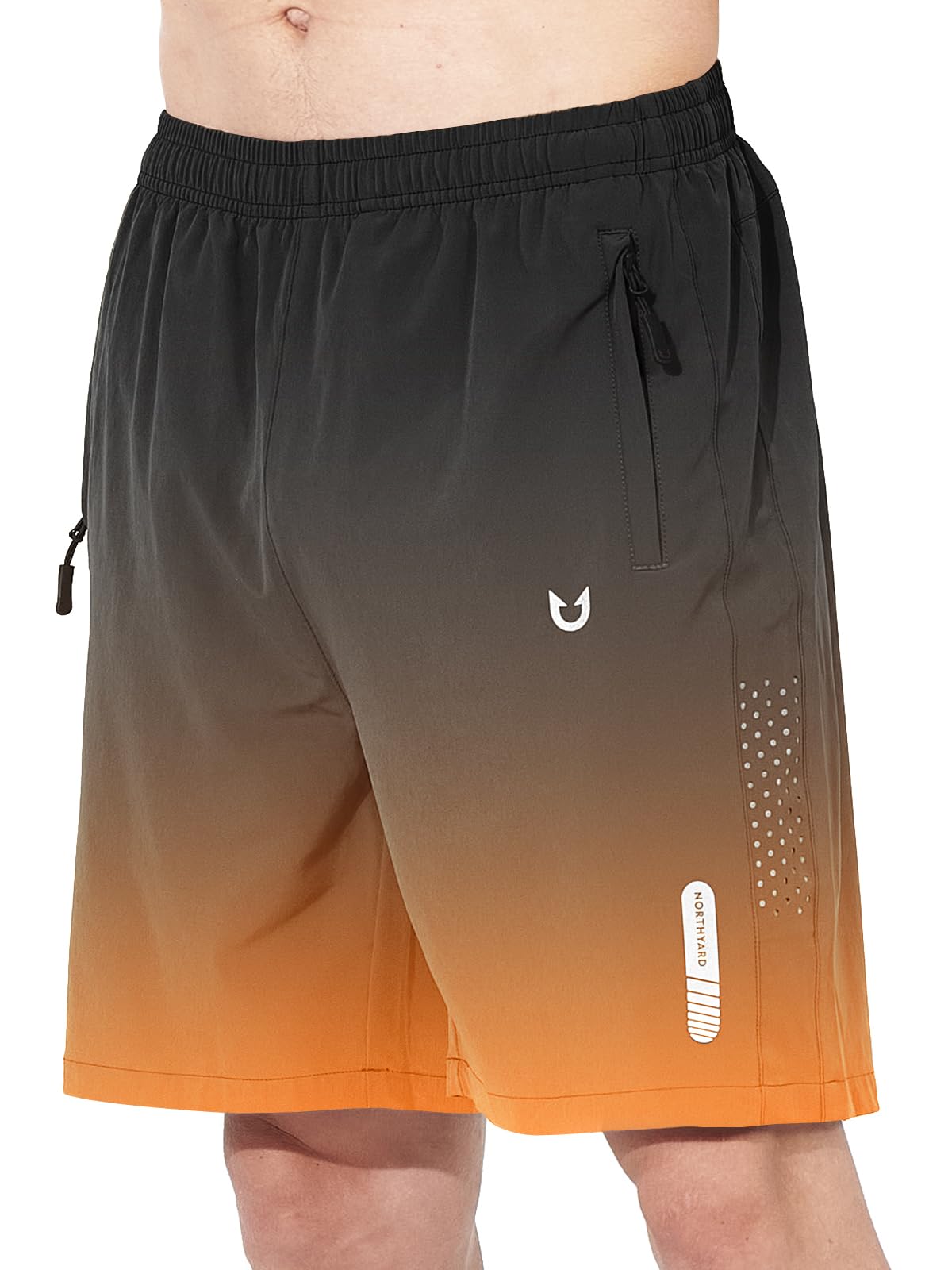 NORTHYARD Men's Athletic Running Shorts Gym Workout 7"/9"/5" Zipper Pockets
