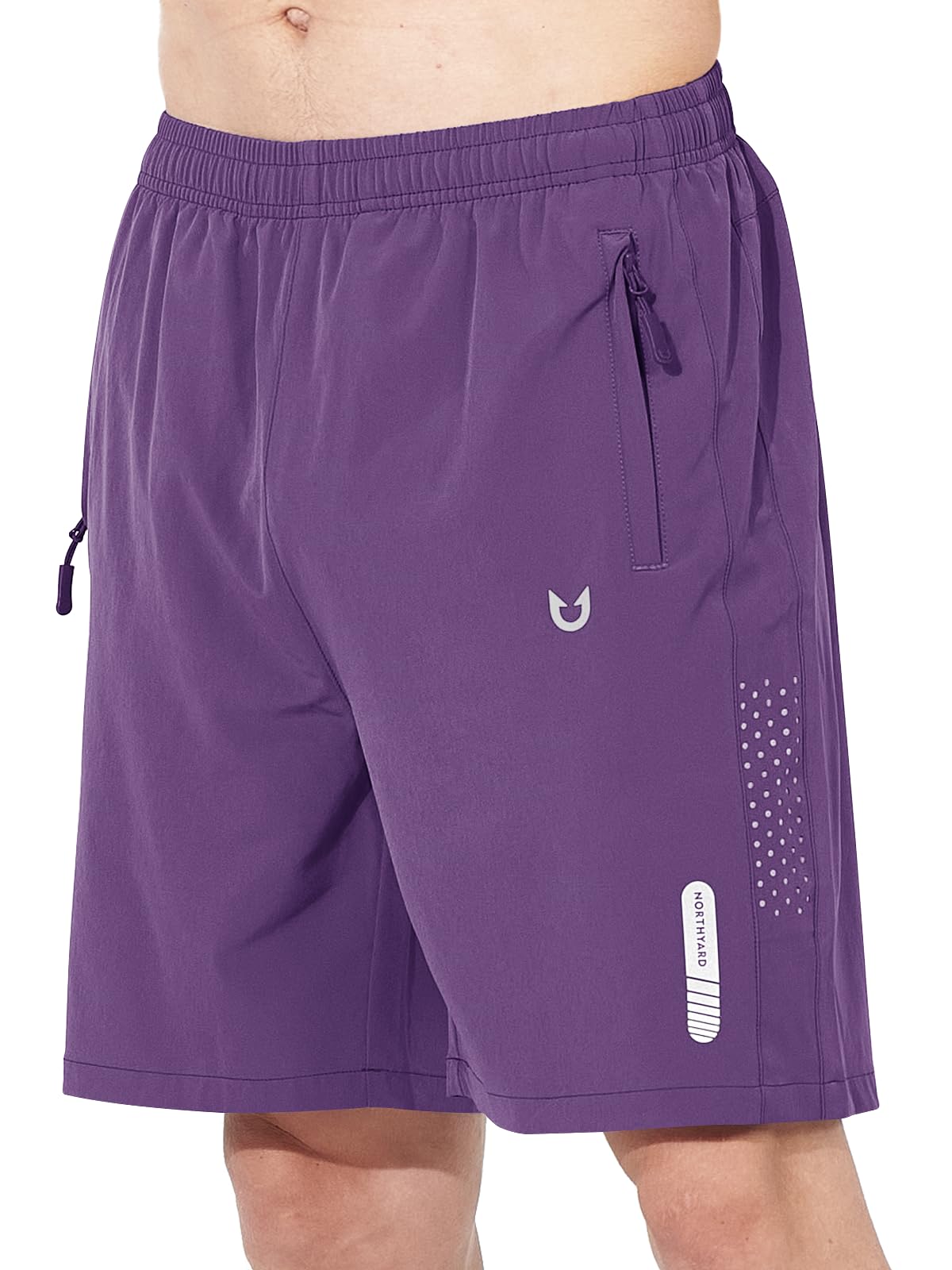 NORTHYARD Men's Athletic Running Shorts Gym Workout 7"/9"/5" Zipper Pockets