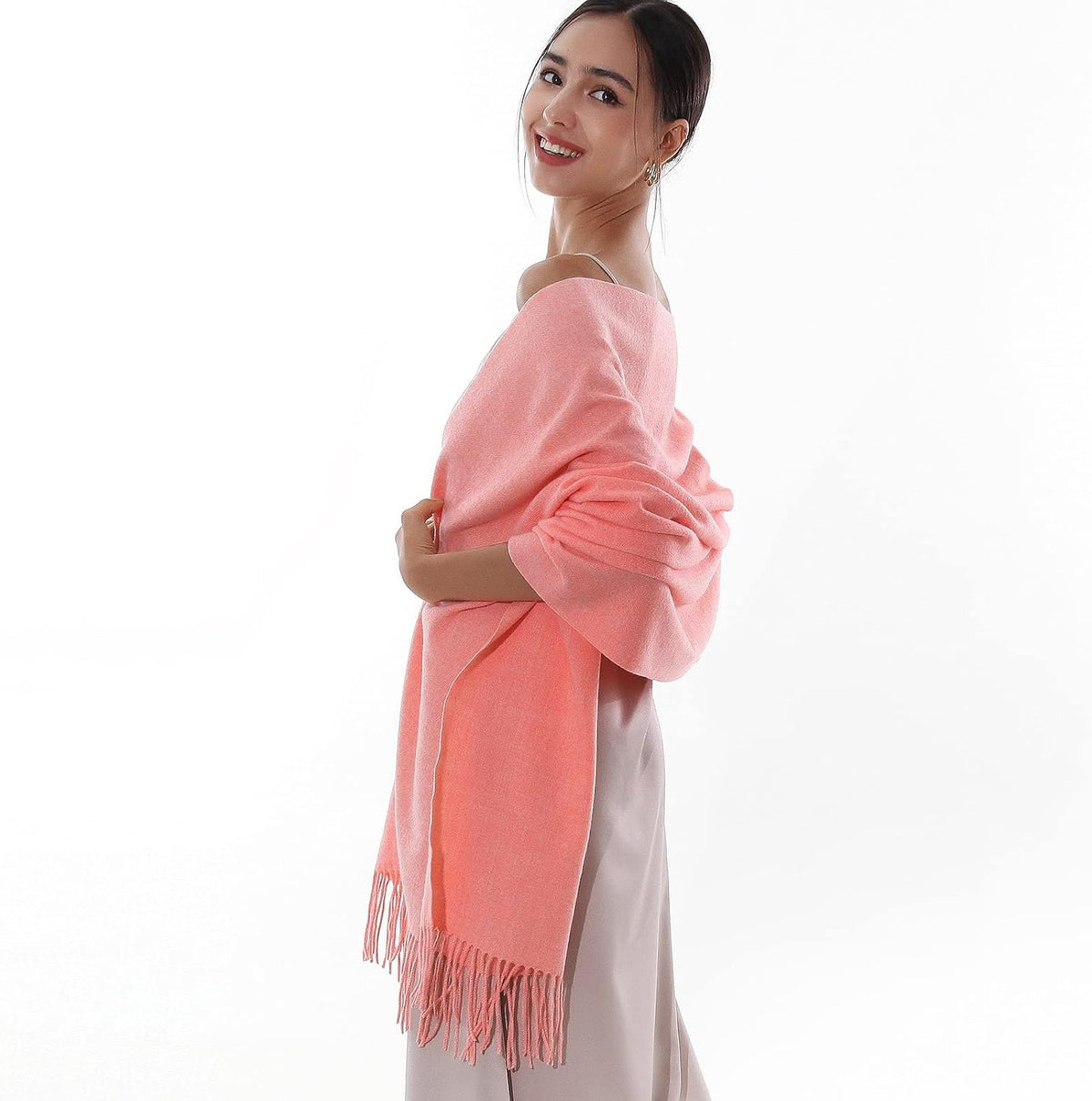 RIIQIICHY Winter Scarfs for Women Pashmina Shawls Wraps for Evening Dresses Large Warm Soft Scarves