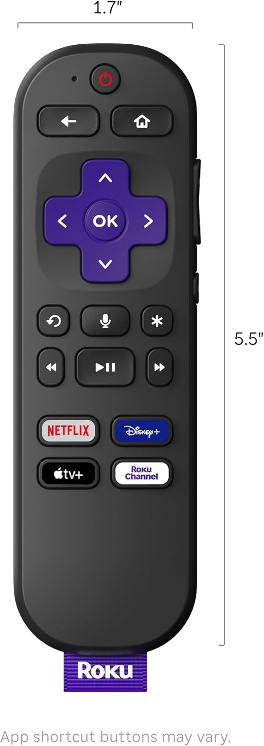 Roku Voice Remote, Replacement TV Remote Control