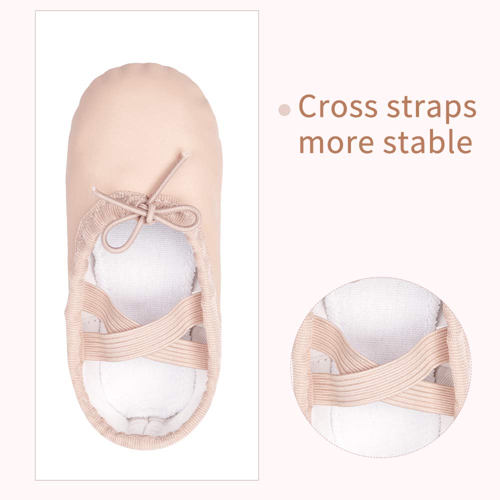 Stelle Ballet Shoes for Girls Toddler Soft Leather Split Sole