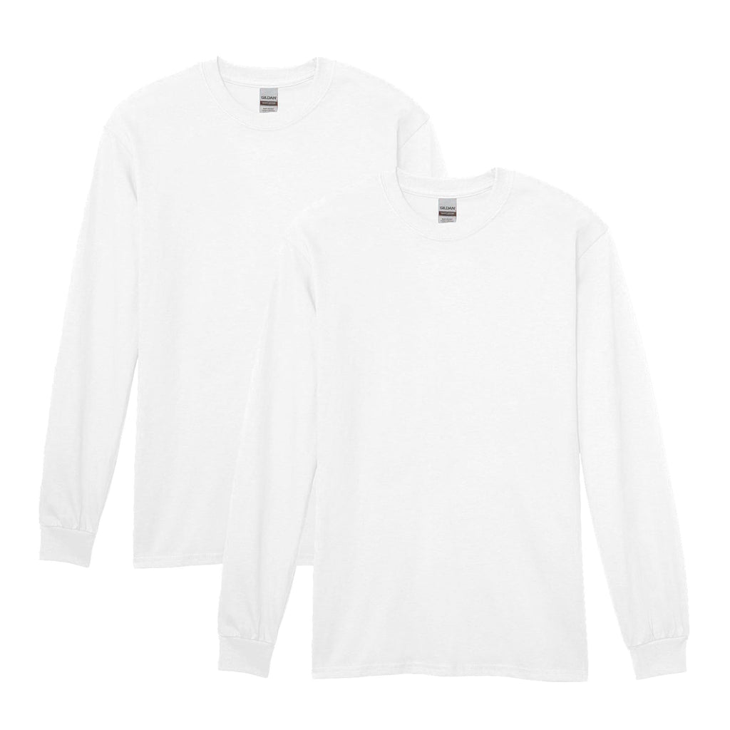 Gildan Adult Heavy Cotton Long Sleeve T-Shirt, Style G5400, 2-Pack