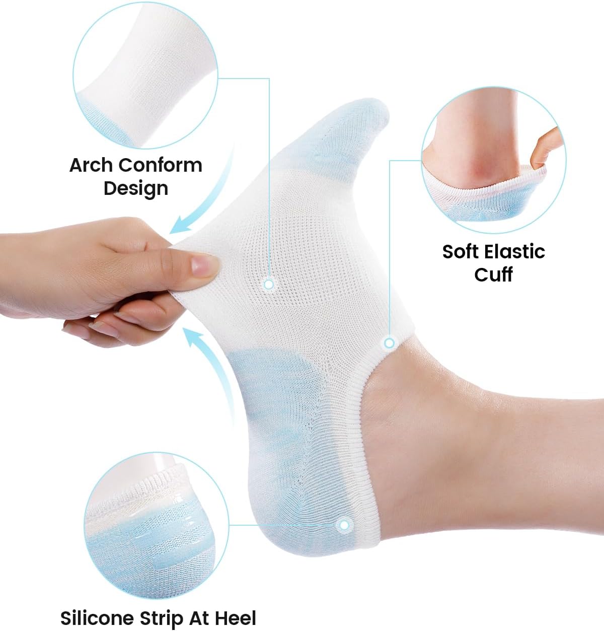 IDEGG Women & Men No Show Low Cut Anti‑Slip Casual Sports Running Socks