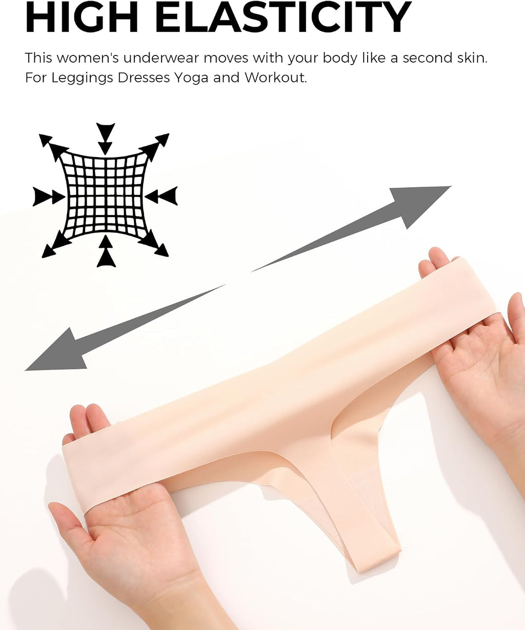 Take Talk Underwear Womens 9 Pack Seamless Thongs No Show Workout Panties
