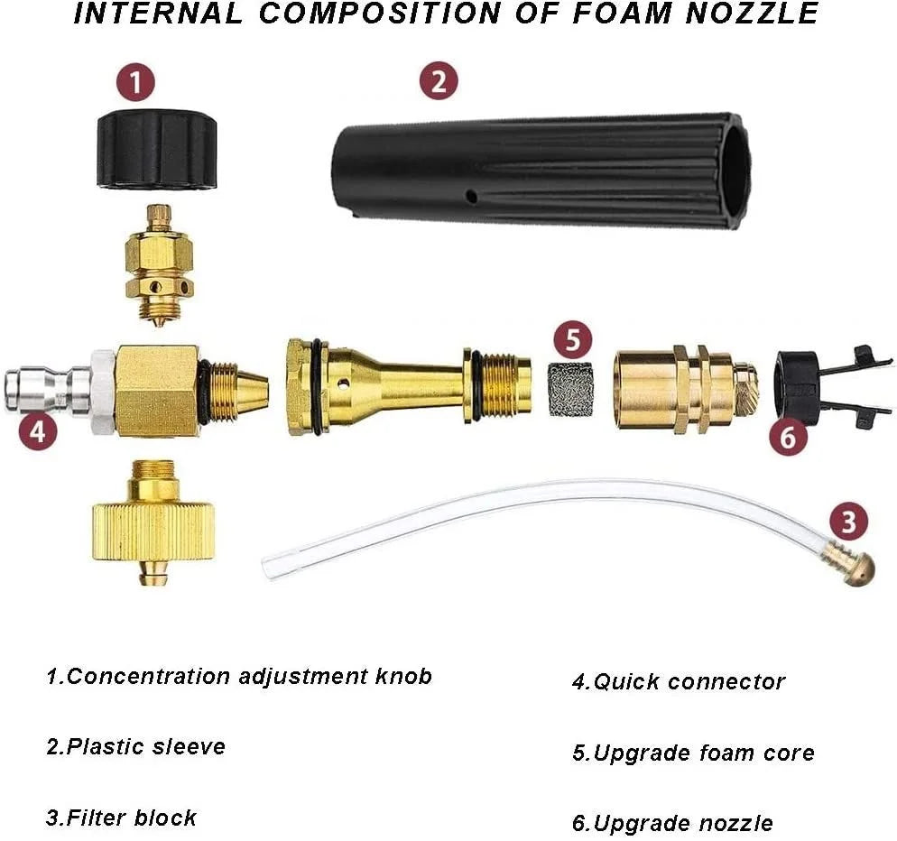 Foam Cannon, Tall Design, Adjustable Snow Foam